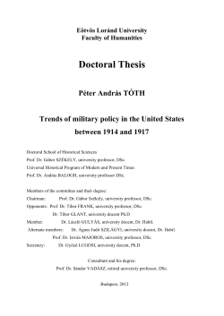 Doctoral Thesis - ELTE BTK disszert&aacute;ci&oacute;k