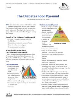 The Diabetes Food Pyramid - UK College of Agriculture