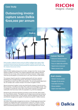 Outsourcing invoice capture saves Dalkia &euro;200,000 per annum