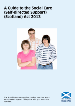 Guide to Self Directed Support.