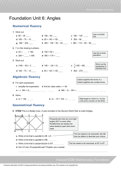 Foundation Unit 6: Angles