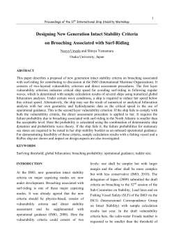 Designing New Generation Intact Stability Criteria on Broaching