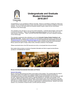 Evening and Weekend College Online Orientation