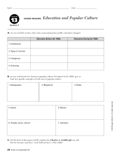 Education and Popular Culture