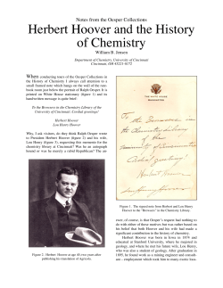 Herbert Hoover and the History of Chemistry