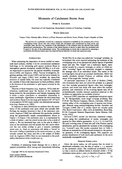 Moments of Catchment Storm Area