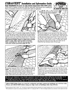 General Installation Instructions - Cor-A-Vent