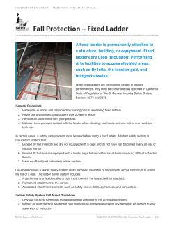 Fall Protection &ndash; Fixed Ladder