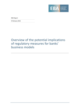 Overview of the potential implications of regulatory measures for