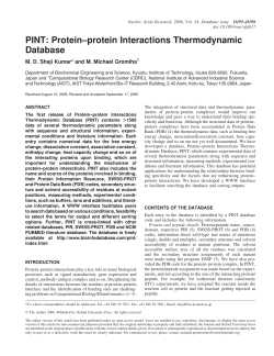 PINT: Protein&ndash;protein Interactions Thermodynamic Database