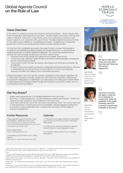 Global Agenda Council on the Rule of Law - WEF