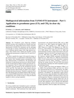 Multispectral information from TANSO
