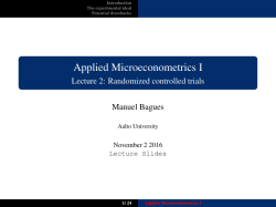 Lecture 2: Randomized controlled trials