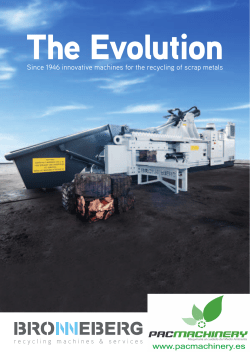 Since 1946 innovative machines for the recycling of