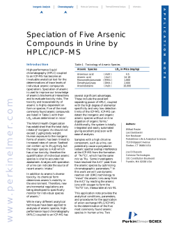 Speciation of Five Arsenic Compounds in Urine by