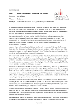 Candlemas - St Leonard`s, Streatham