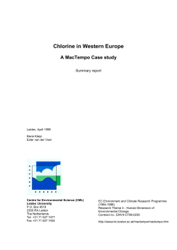 Chlorine in Western Europe