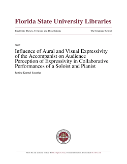 Influence Of Aural And Visual Expressivity Of The Accompanist On