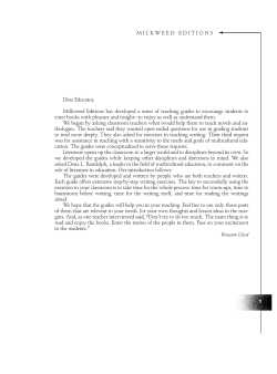 Reader`s Guide - Milkweed Editions