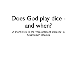 measurement problem - EECS: www