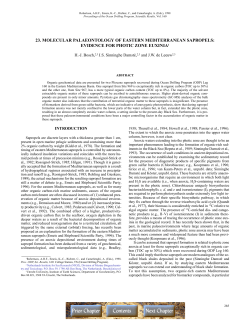 23. molecular palaeontology of eastern mediterranean