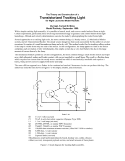 Transistorized Tracking Light for Night Launched Model