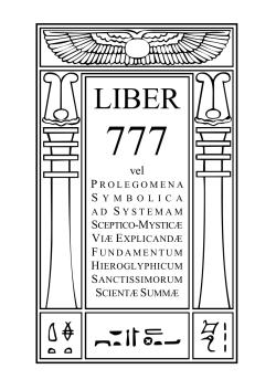 Liber 777 - Hermetic Order of the Golden Dawn