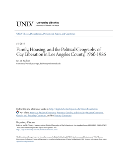 Family, Housing, and the Political Geography of Gay Liberation in Los