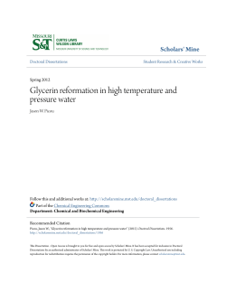 Glycerin reformation in high temperature and