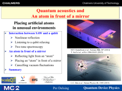 Quantum acoustics and An atom in front of a mirror