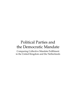 Political Parties and the Democratic Mandate