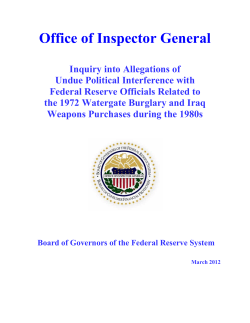 1972 Watergate burglary and Iraq weapons purchases