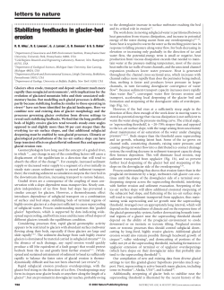 Stabilizing feedbacks in glacier