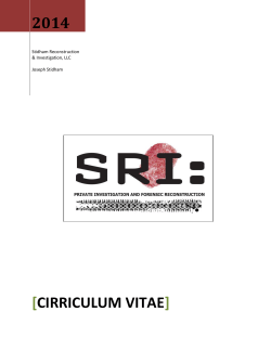Curriculum Vitae Joseph E. Stidham