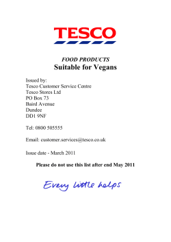 FOOD PRODUCTS Suitable For Vegans