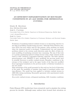 An efficient implementation of boundary conditions in an ale model