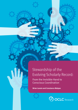 2015 - oclc - stewardship of the evolving scholarly record