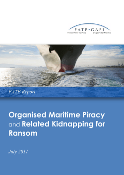 Maritime Piracy and Related Kidnapping for Ransom