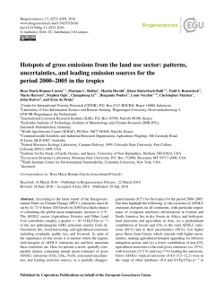 Hotspots of gross emissions from the land use sector