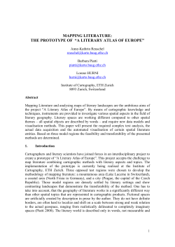 mapping literature: the prototype of &ldquo;a literary atlas of europe&rdquo;
