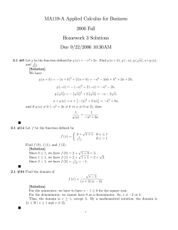 MA119$A Applied Calculus for Business 2006 Fall