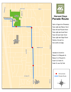 2016 Harvest Days Parade Map