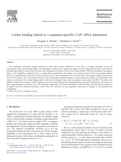 Cation binding linked to a sequence-specific