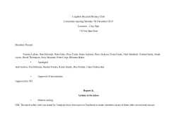 Leighton Buzzard Hockey Club Committee meeting