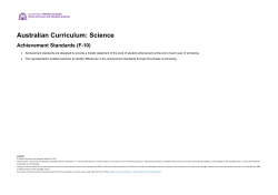 Science - K-10 Outline - School Curriculum and Standards Authority