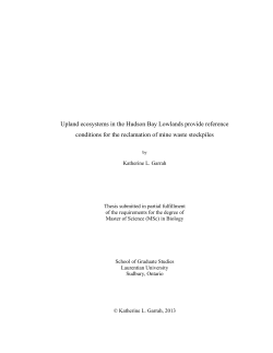 Upland ecosystems in the Hudson Bay Lowlands provide reference
