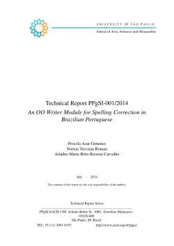 Technical Report PPgSI-001/2014