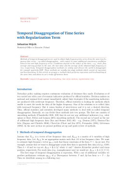 Temporal Disaggregation of Time Series with Regularization Term