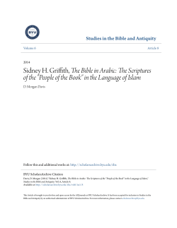 Sidney H. Griffith, The Bible in Arabic: The Scriptures of the "People