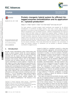 Protein&ndash;inorganic hybrid system for efficient his